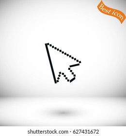 computer arrow icon, flat design best vector icon