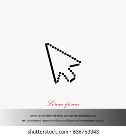 computer arrow icon, flat design best vector icon