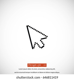 computer arrow icon, flat design best vector icon