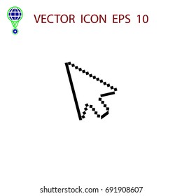 computer arrow icon, flat design best vector icon