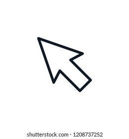 Computer arrow icon vector logo template