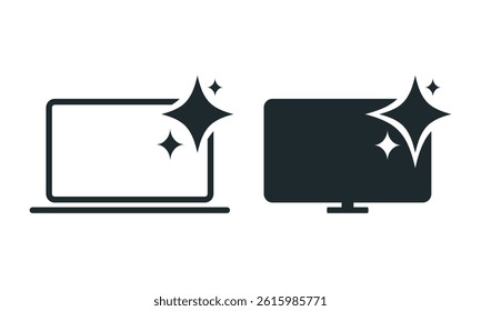 Computer with artificial intelligence. vector illustration