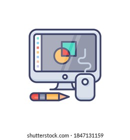 Computer Arts icon in vector. Logotype