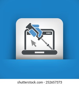 Computer assistance icon