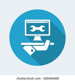 Computer assistance services - Vector web icon