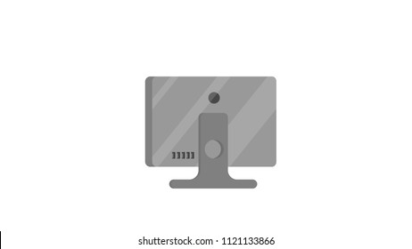 Computer back insolated illustration