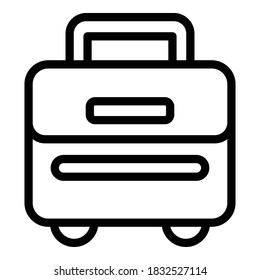 Computer bag icon. Outline computer bag vector icon for web design isolated on white background