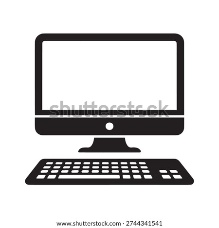 Computer balck colour vector design