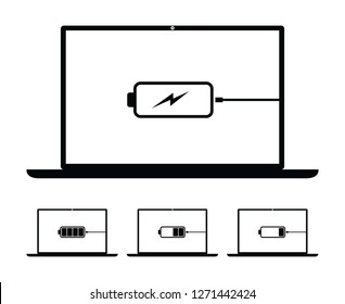 Computer battery charging icon
