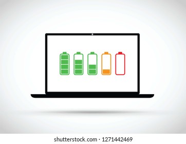 Computer battery charging icon