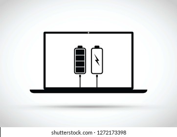 Computer battery charging icon
