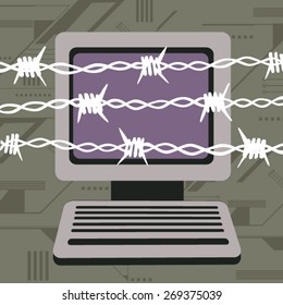 Computer behind razor
