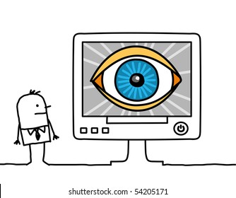 computer & big eye