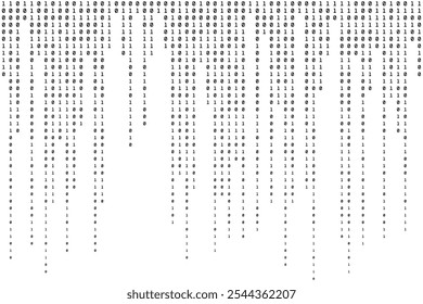 Computer Binary Background. Abstract Pattern. Code Texture. Vector illustration