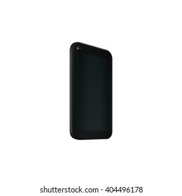 Computer : black hand phone side view. EPS 10