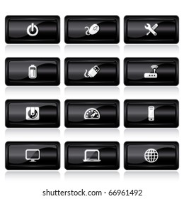 computer black large buttons