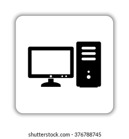 computer  - black vector icon