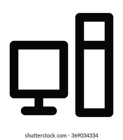 Computer Bold Line Vector Icon