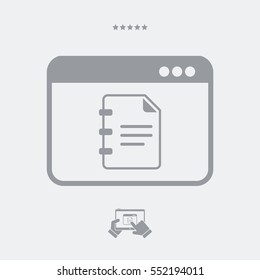 Computer book application - Vector flat icon