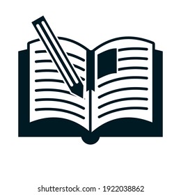 
computer book icon vector illustration