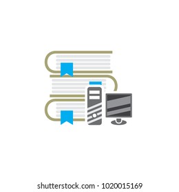 Computer Book Logo Icon Design