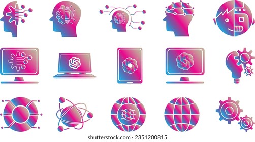 computer brain, technology with artificial intelligence, information technology business