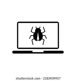 Computer Bug Icon Design Isolated On White Background. Vector Illustration