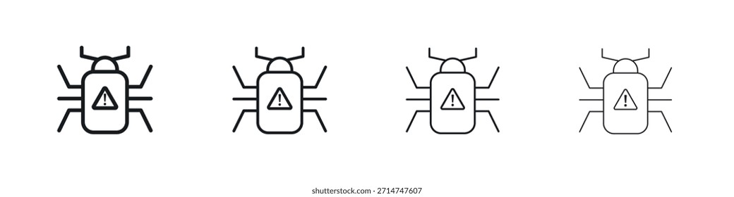 Computer bug icon Eps10. icons graphic design