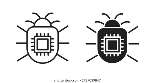 Icono de error de computadora sobre fondo blanco. Icono de Vector de acciones