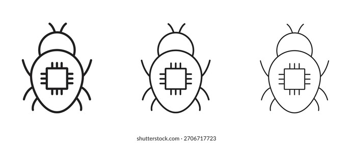 Computerfehlersymbol mit Umrissformat, Vektorgrafik-Designs