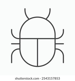 Computer bug icon set. vector illustration.