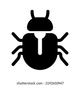 Computer Bug Icon. Software Bug Or Program Bug Vector Illustration