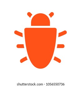 Computer bug icon. Vector image isolated on white background