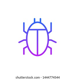 Computer bug icon. Computer virus vector icon. Software bug or program bug vector symbol for apps and websites