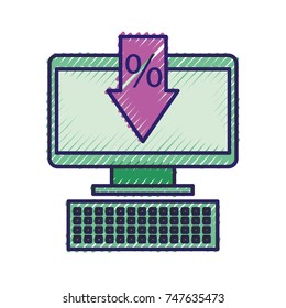 computer business commerce online percent discount concept