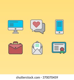 computer and business icons