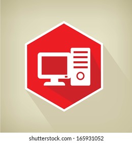 Computer button,vector