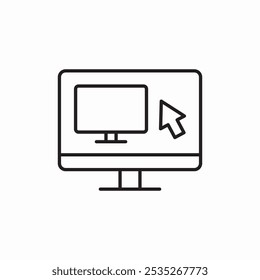 computer buy website icon sign vector