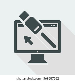 Computer cable usb - Flat minimal icon