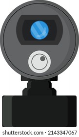Computer cam, illustration, vector on a white background.