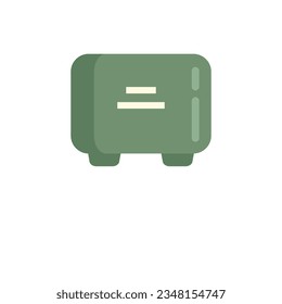 Computer capacitor icon flat vector. Component resistor. Diode chip isolated