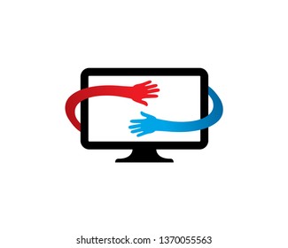 Computer Care Logo Template, Icon, Symbol - Vector