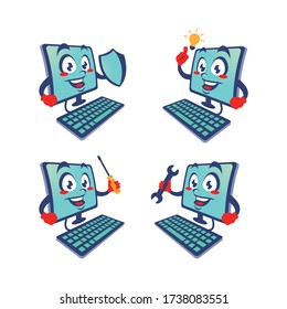 personaje de dibujos animados de computadora diseño lindo