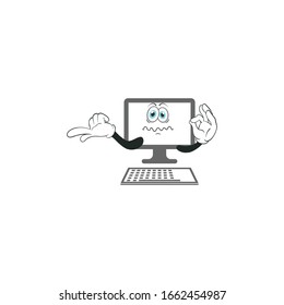 diseño de personajes de dibujos animados con fondo blanco. se puede utilizar para pegatinas, pasadores, mascotas o parches