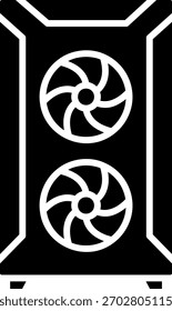 Computer Case with Cooling Fans Icon