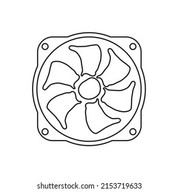 computer case fan line vector. suitable for creative design materials such as flyers and posters.