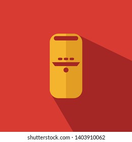 Computer case flat icon - Computer Cpu vector