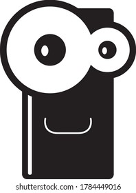 Computer case funny character cartoon