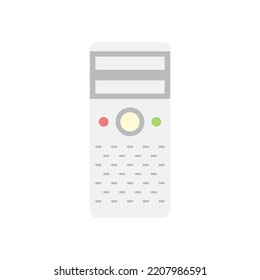 Computer Case Icon In Color, Isolated On White Background 