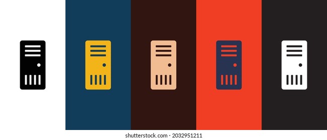 Computer case icon illustration isolated vector sign symbol